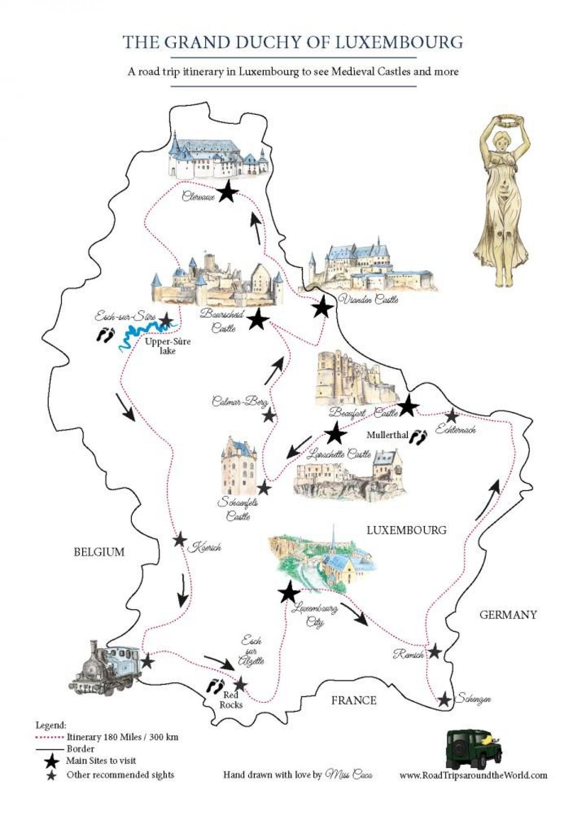 harta Luxemburg castele