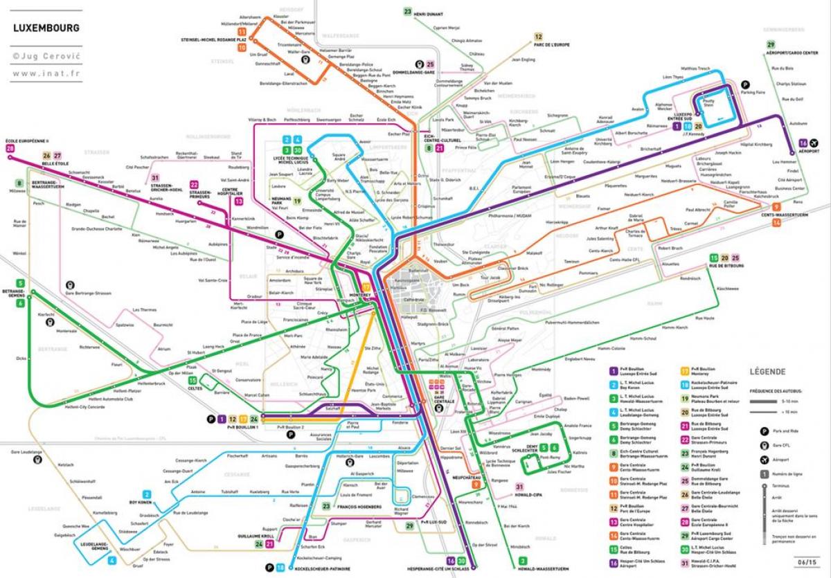 hartă de metrou Luxemburg