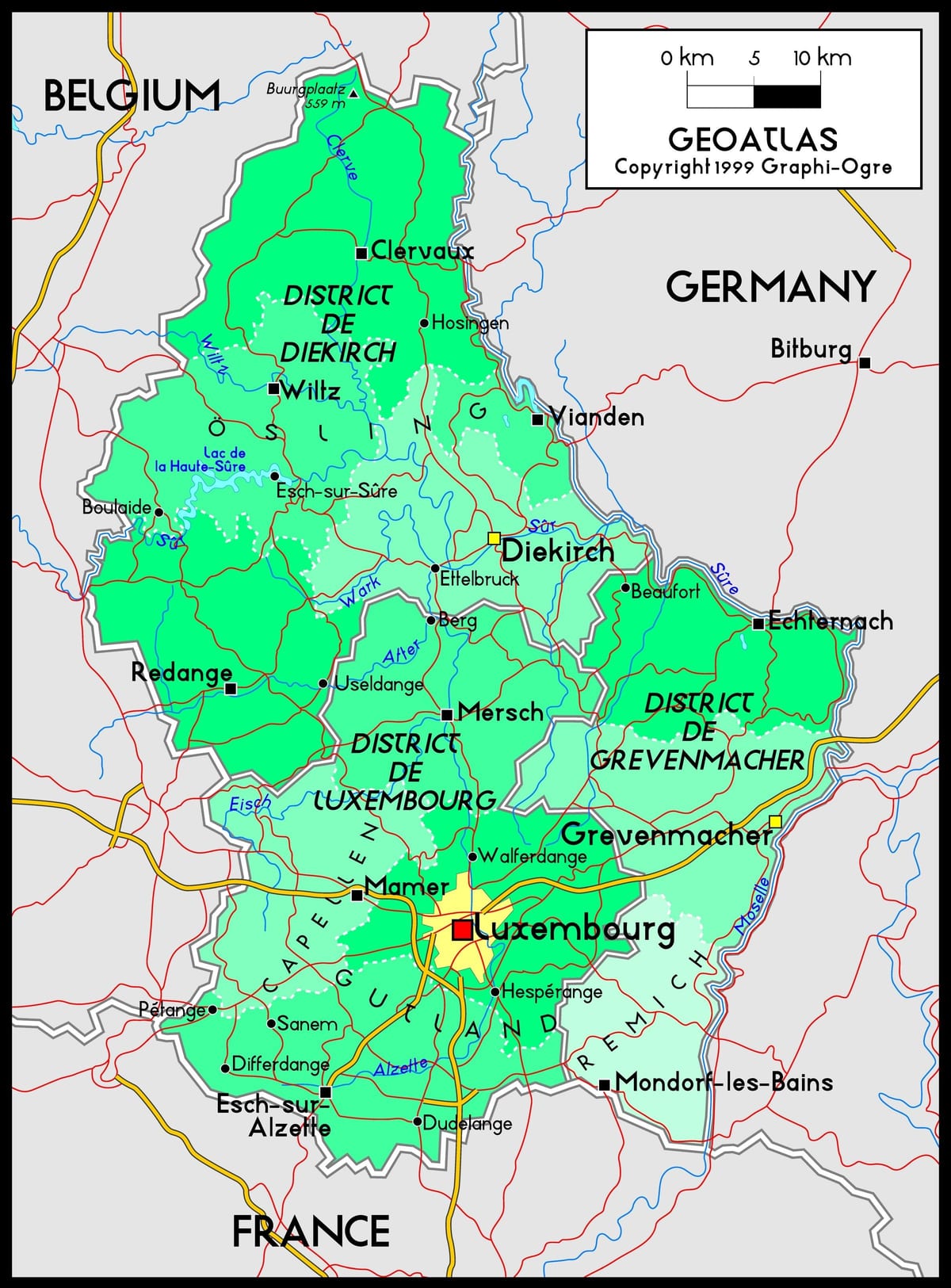Luxemburg localizare pe harta