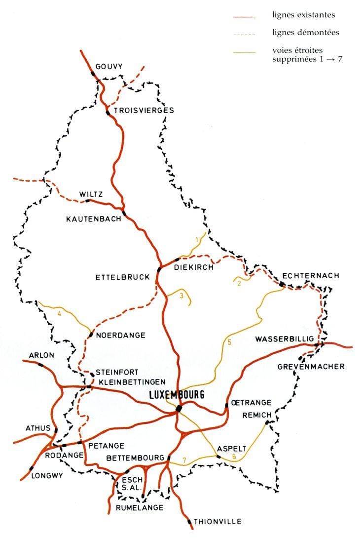 harta gara Luxemburg.