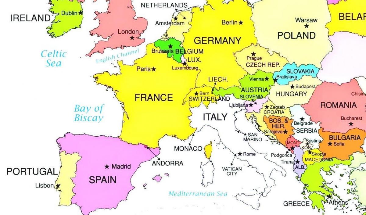 harta europei arată Luxemburg