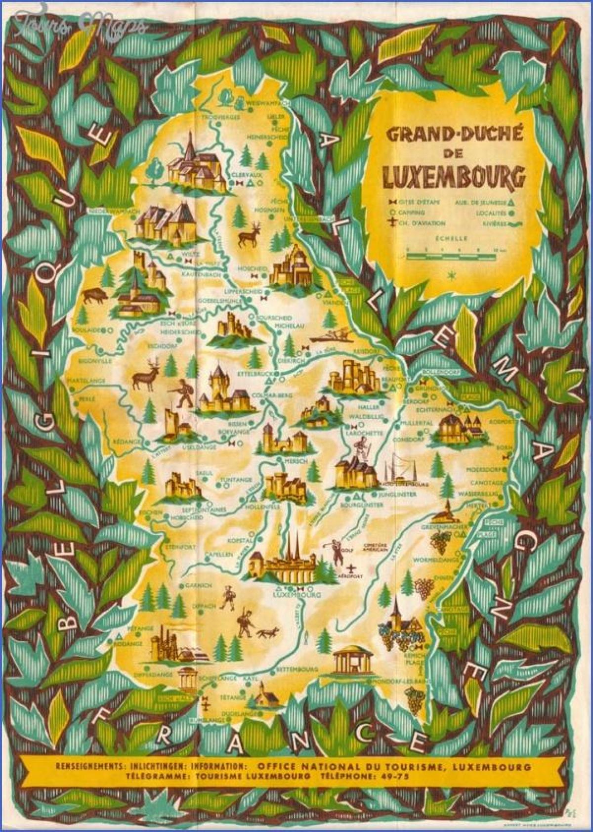 harta Luxemburg turistice