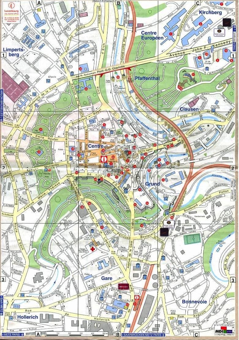 harta Luxemburg orașul vechi