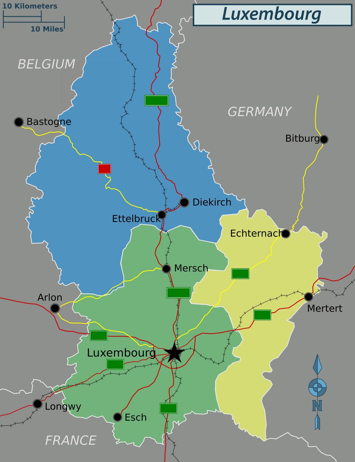 harta Luxemburg politice