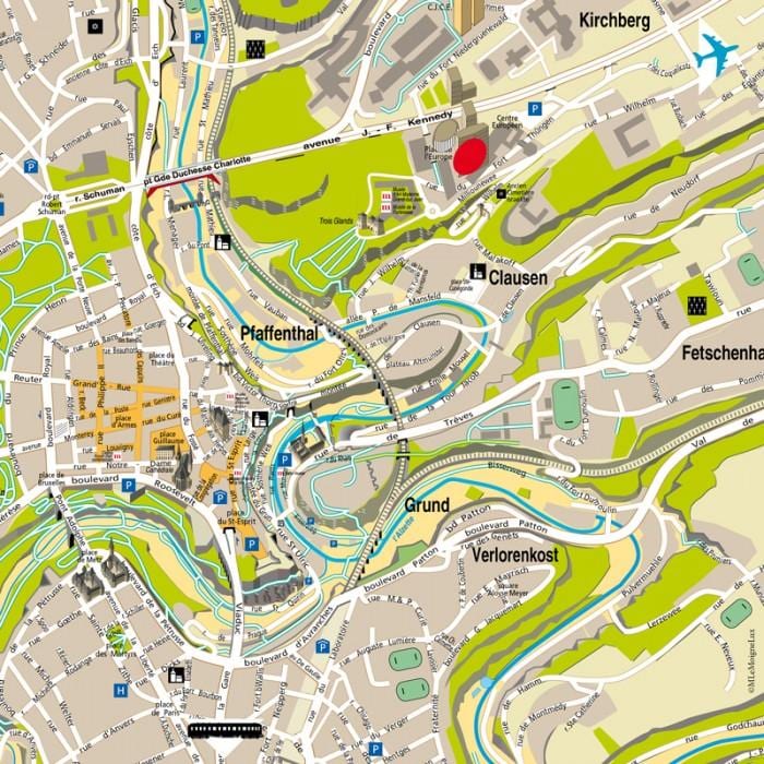 harta Luxemburg strada
