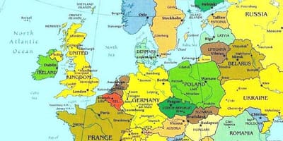 Harta de Luxemburg și în țările din jur