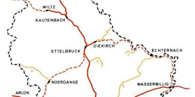 Luxemburg feroviar hartă